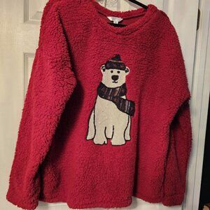 COPY - Ugly Christmas Sweater Polar Bear Women's Size XXL 20 By Time and Tru